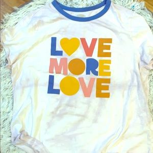 Love more love ring tee xl